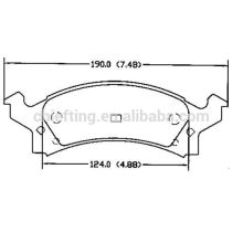 Auto pièces de rechange D506 12510005 pour Buick Chevrolet Pontiac Oldsmobile Auto-patron plaquette de frein